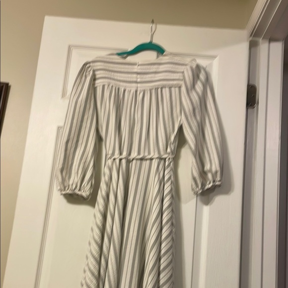 Calvin Klein White and Gray Wrap Dress  beautiful on! - Picture 7 of 7